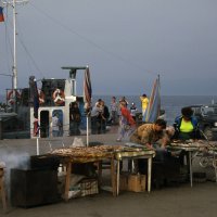 Lecker Omul im Hafen von Listvjanka